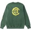 CLOT By CLOT Sweatshirts Unisex Washed Green Crew Neck Moderate CTSS24F31078