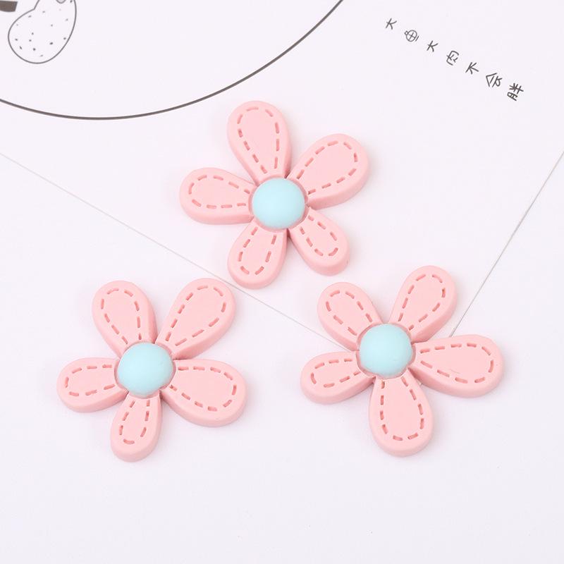DIY Resin Five-Petal Flower Accessories for Hair and Phone Case Decoration