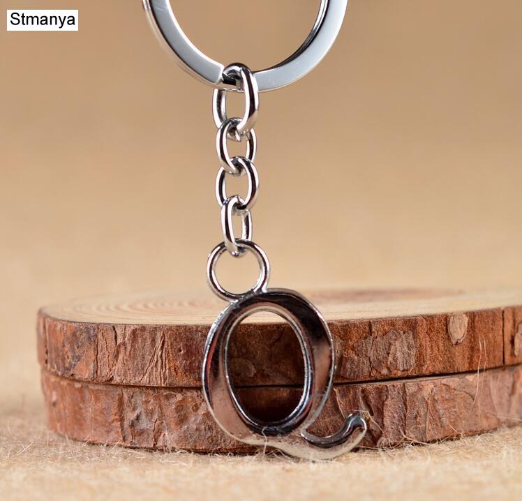 НОВЫЙ Простой DIY Брелок-буква Металлический 26 Букв Мужчины Женщины Брелок Вечеринка Подарок Украшение Держатель для ключей