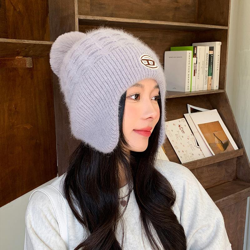 1 шт. Мягкие шапочки для велоспорта, вязаные полиэстеровые наушники, шапки-бомберы