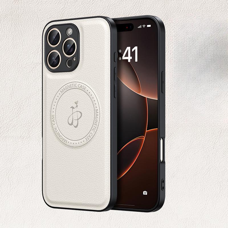 Подходит для iPhone16E Чехол для мобильного телефона с кожаным узором и магнитной фиксацией Apple 15PRO Складная подставка 14 Противоударный защитный чехол
