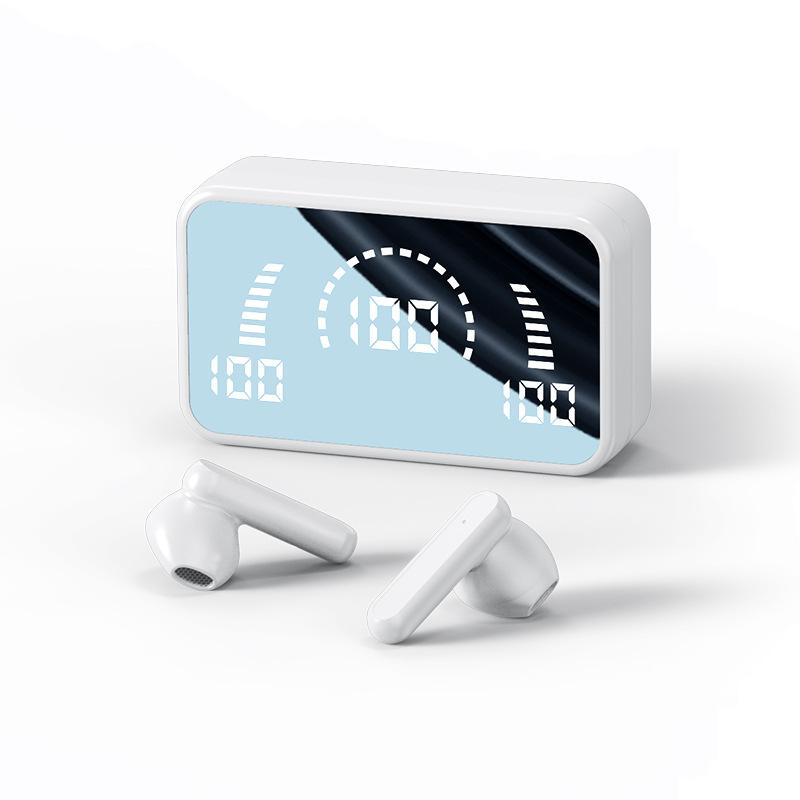 S20 Mirror Bluetooth 5.2 Беспроводные наушники HiFi 3D Стерео Спортивные водонепроницаемые наушники с микрофоном Светодиодная гарнитура с сенсорным управлением