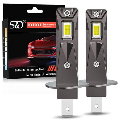 2 шт. светодиодные лампы H1 для фар Mini Canbus H1 Led Lamp 15000LM 30W CSP для автомобильных фар без вентилятора DRL Light Auto Diode Fog Lamps 12V 6000K White