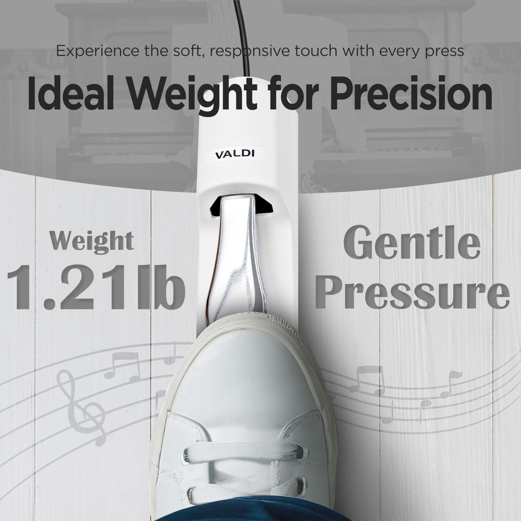 VALDI Sustain Pedal Red Универсальная педаль для цифрового MIDI и синтезаторов Переключатель преобразования для всех марок Удлинительный кабель BP-3 - Клавиатуры, фортепиано,