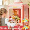 Automatic Doll Machine Toy For Kids Mini Cute Cartoon Coin Operated Play Game Claw Crane Machines With Light Music Children Toys