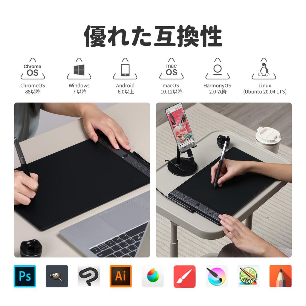 HUION Inspiroy 2 X Inch Pen Tablet with Fully Upgraded Pen Up To 24 Programmable Shortcut One Wheel Dramatically Improved Work Compatible with and