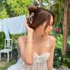 Korean Style Bow Hair Claw Acetic Acid Large Shark Clip Luxury Acetate Grab Clip  Daily