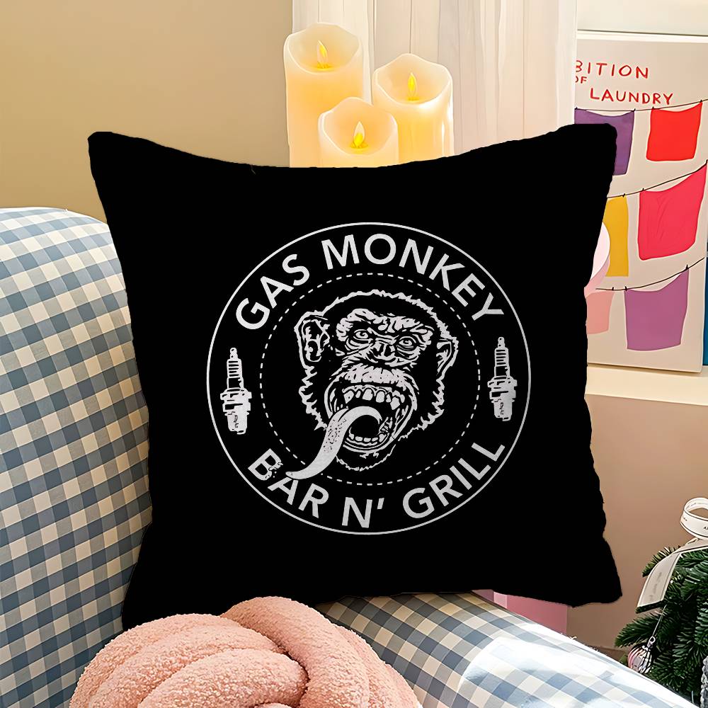 G-Gas M-Monkeys Garage Pillow Cover For Bedroom Room And Living Room Sofa Decorative Cushion Cover