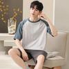 Two-Piece Summer Thin Modal Pajamas Men's Short-Sleeved Shorts Ice Silk Sense Homewear Suit Big Size  Sleepwear Lounge Set