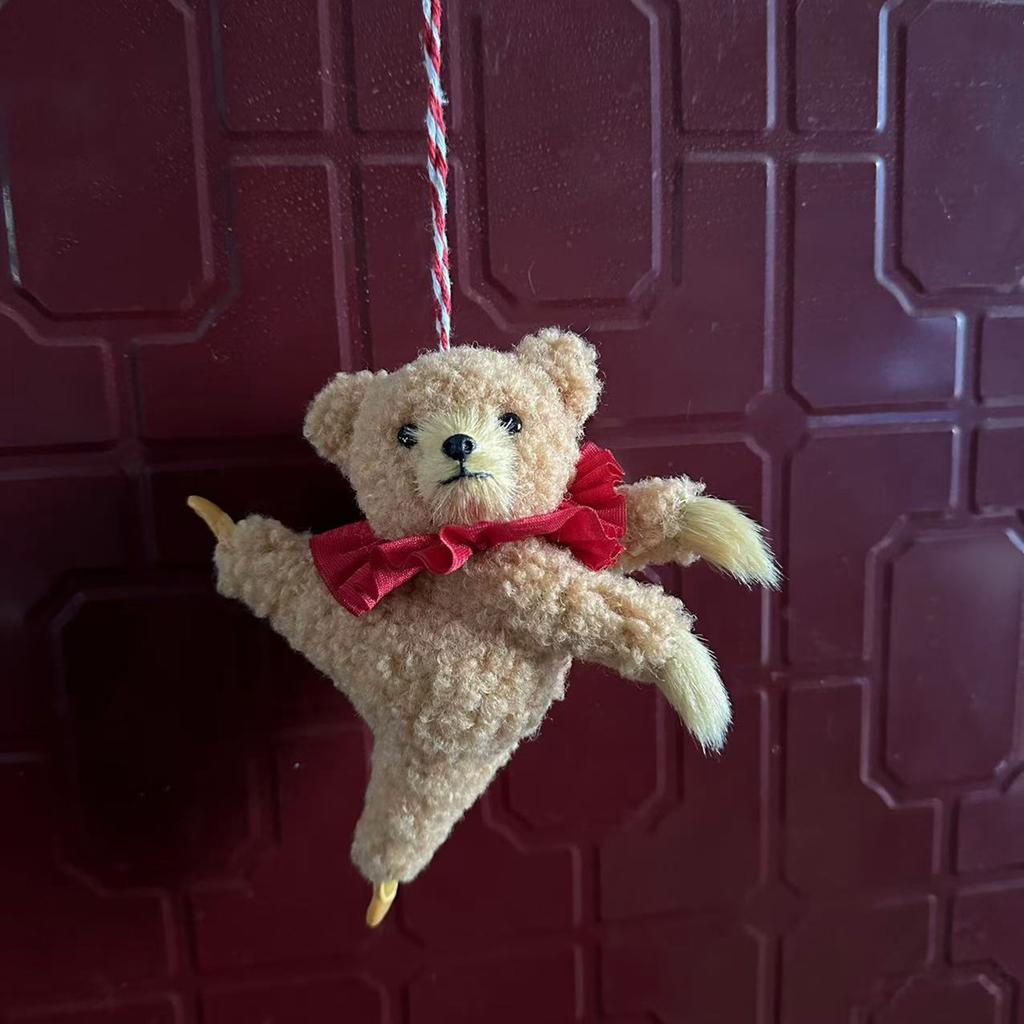 Мягкий плюшевый кулон в виде мультяшного медведя, украшение-медведь, кулон-брелок в виде медведя, подвеска для сумки в виде медведя, подходит для прикроватной тумбочки или зеркала заднего вида