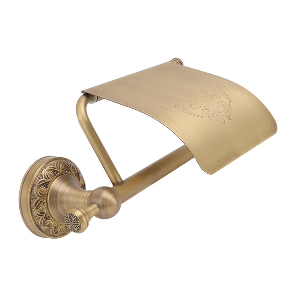 Paper Towel Holder Antique Wall Mounted Copper Stainless Steel Tissue Roll Storage Hanger for