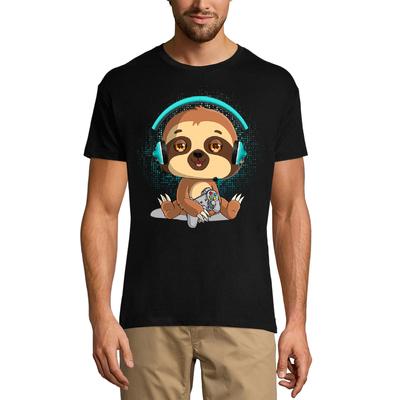 Мужская игровая футболка Lazy Sloth Gamer - забавная футболка для геймеров