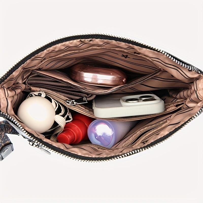 Женская сумка через плечо в винтажном стиле, просторные сумки через плечо с регулируемым ремешком, застежкой-молнией, множеством карманов, легкий модный дизайнерский кошелек