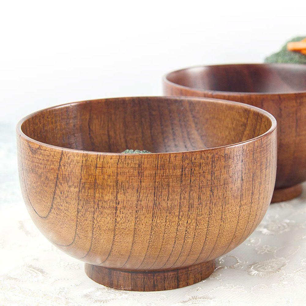 Household Tools Fruit Handmade Children Rice Bowls Natural Wood Wooden Bowl Japanese Style