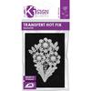 Iron-on Transfer Lace Bouquet Flowers 9x6.5 Cm