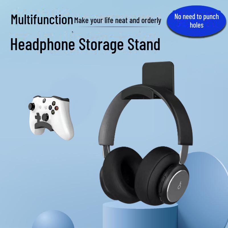 Wall-Mounted Non-Slip Headphone Hook for Dorms and Offices