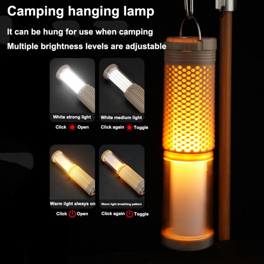 Portable Handle Auto Repair Lamp Natural Warm Light Portable Tent Light Tent