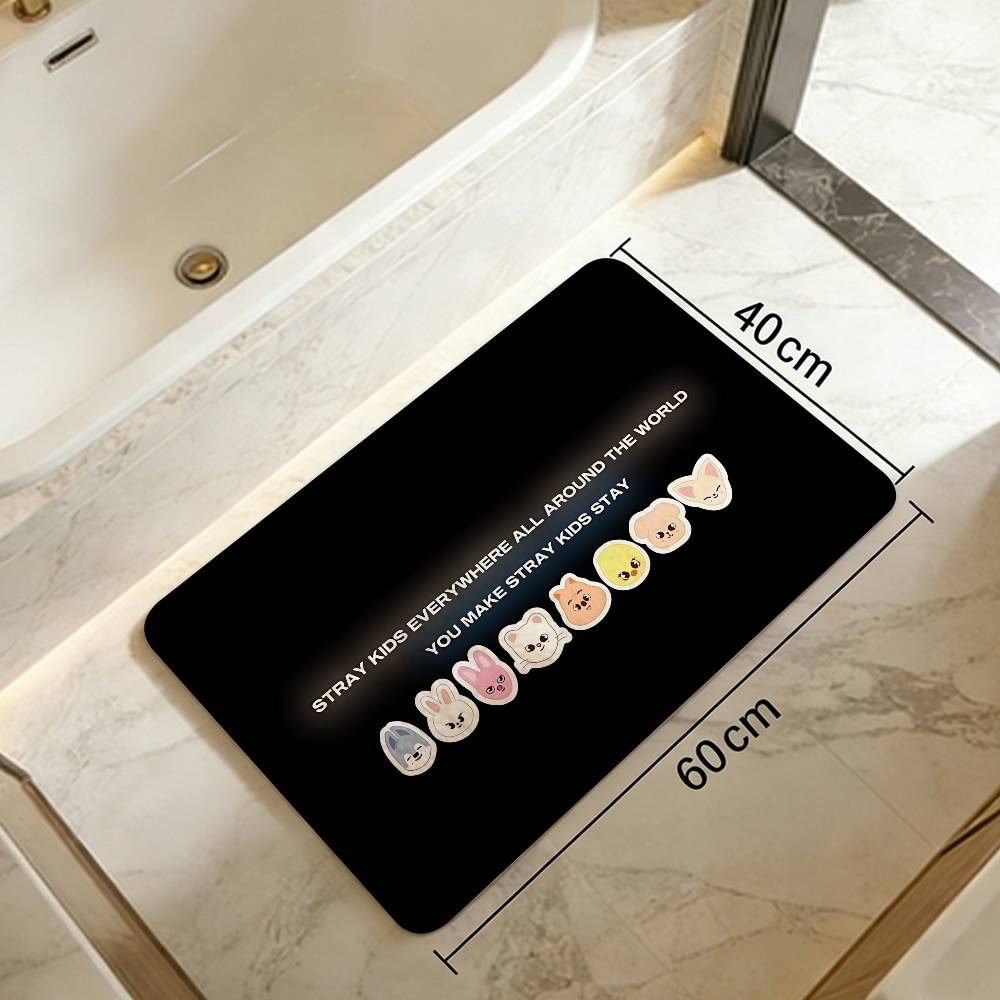 S-Stray COOL K-Kids Kpop Hallway Carpet Washable Non-Slip Living Room Sofa Chairs Area Mat Kitchen Doormat Area Rug
