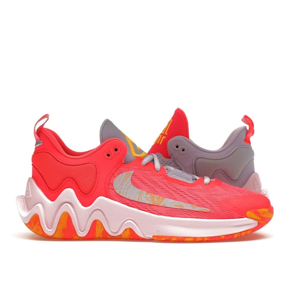 Nike Giannis Immortality 2 GS Hot Punch Mismatched Kids Sneakers Multi-Color Pink-Foam Laser-Orange DQ1943-600