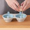 Microwave Egg Poacher Cooker 2 Grids Eggs BPA-Free Steamed Egg Steamer for Boiled Cooking Box
