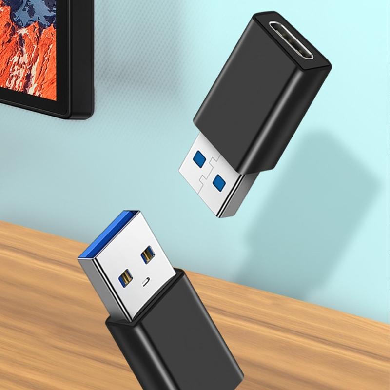 USB C female на USB male Адаптер OTG для быстрой передачи данных и быстрой зарядки для смартфонов, ноутбуков, зарядных устройств