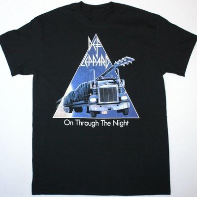 DEF LEPPARD ON THROUGH THE NIGHT Черная мужская футболка всех размеров A315