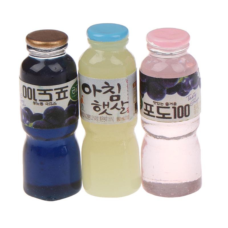 5 шт. 1:12 миниатюрных бутылочек для напитков кукольного домика, кухонные аксессуары для кукольного домика