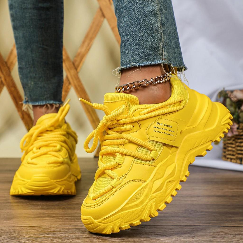 Женские модные кроссовки, увеличивающие рост - Трендовые, дышащие сетчатые "папины" кеды для повседневной носки.