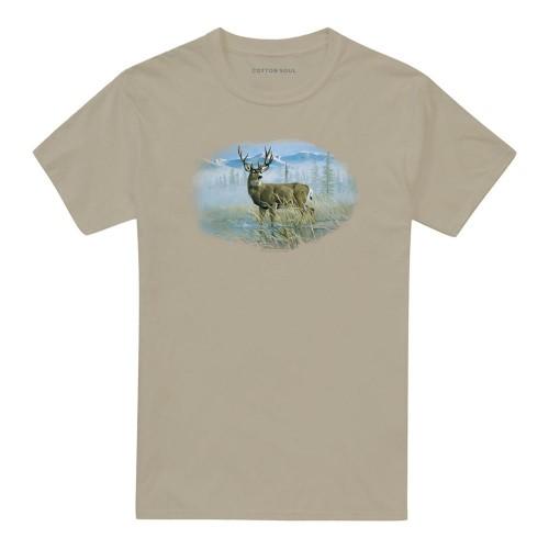 Wild Wings Unisex Adult Wildlife Out of The Mist Mule Deer T-Shirt