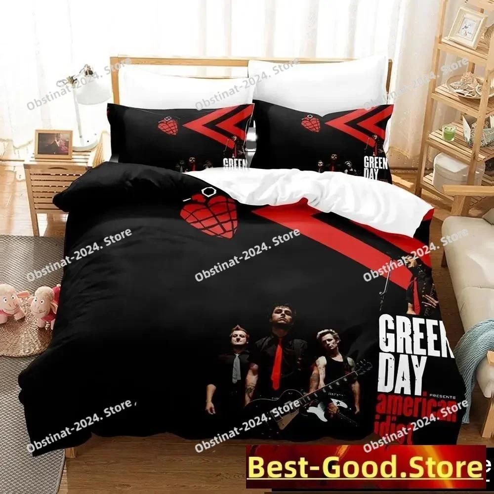 3D Набор постельного белья Green Day AMERICAN IDIOT Печатное односпальное одеяло Пододеяльник Наволочка Наборы из 3 предметов Детский и взрослый размер