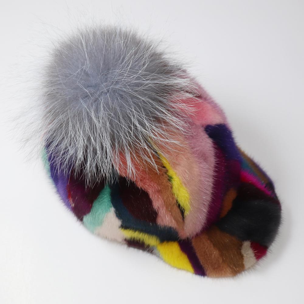 Новая женская шапка из натурального меха норки для взрослых, теплая зимняя бейсболка ручной работы, роскошные женские элегантные стильные теплые кепки