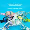 Детские очки для плавания унисекс с мультяшной HD оправой, большие, с защитой от запотевания и водонепроницаемые