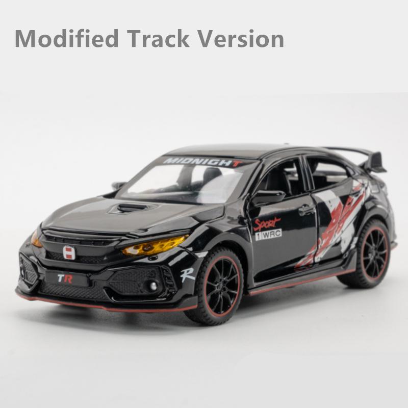 1/32 HONDA CIVIC TYPE-R Alloy Car Model Diecasts & Toy Vehicles Metal Sports Car Model Sound and Light Collection Childrens Gift
