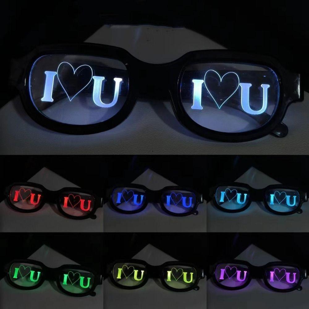 Special Effect Luminous Eyewear Glowing Neon Flash Eye Glasses Funny LED Glasses Cosplay