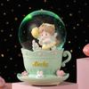 Rotating Carousel Music Box With Snow Globe Effect Kids Birthday Gift Decorative Resin Musical Toy