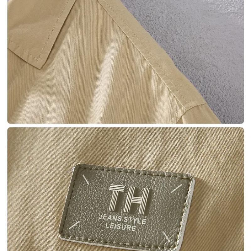 Весенние/осенние куртки для мужчин, японское простое повседневное мужское пальто с отложным воротником, однотонная куртка из чистого хлопка на пуговицах