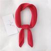 Solid Color Silk Scarf Square Scarf Imitation Silk Scarf Summer Cute Yiwu Small Square Scarf