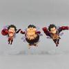 11 см 5 шт./компл. Q-версия Impish Luffy Funny One Piece Gear 4 Luffy аниме-фигурки ПВХ модель игрушки настольное украшение для автомобиля