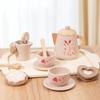 Children's Simulation Play House Afternoon Tea Set Interactive Game Tea Set Cognitive Role Playing Wooden Educational Toy
