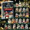 Christmas Advent Calendar Guinea Pig Calendar, 24Pcs Acrylic 2D Ornament Set with Winter Holiday Party Favors Outfits, Tree Hanging Decor, Gift