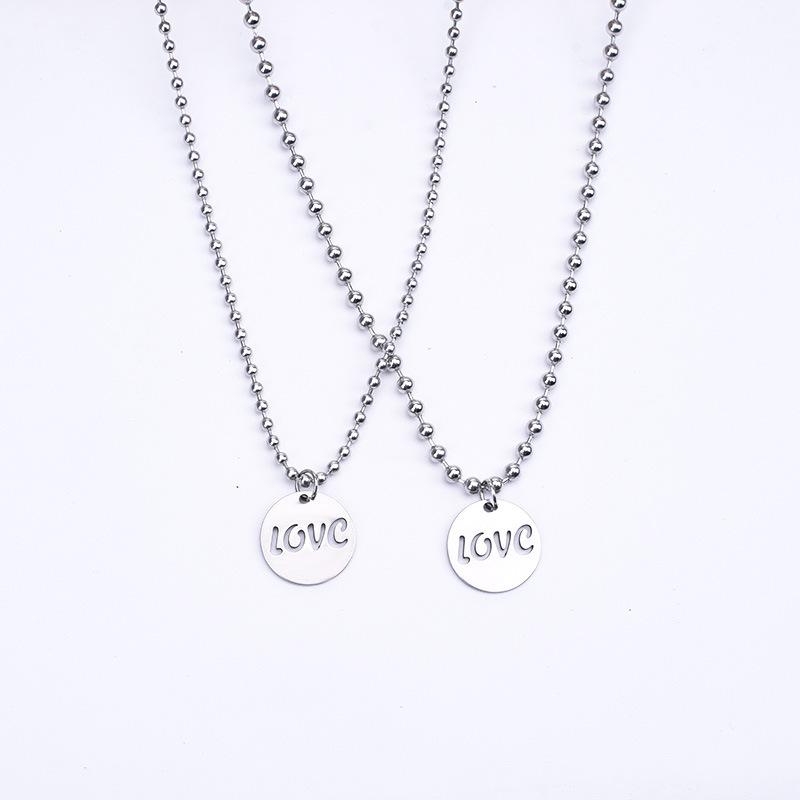 Ожерелье из титановой стали с двумя бриллиантами и цепочкой в виде медведя для женщин в стиле хип-хоп со стразами