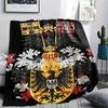 1PC German Empire Print Flannel Blanket, High quality Comfortable for All Seasons, Home Decor, Warmth and Comfort, Perfect for Christmas Gifts