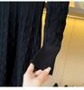 High-End V-Neck French Knitted Midi Fishtail Dress for Autumn/Winter
