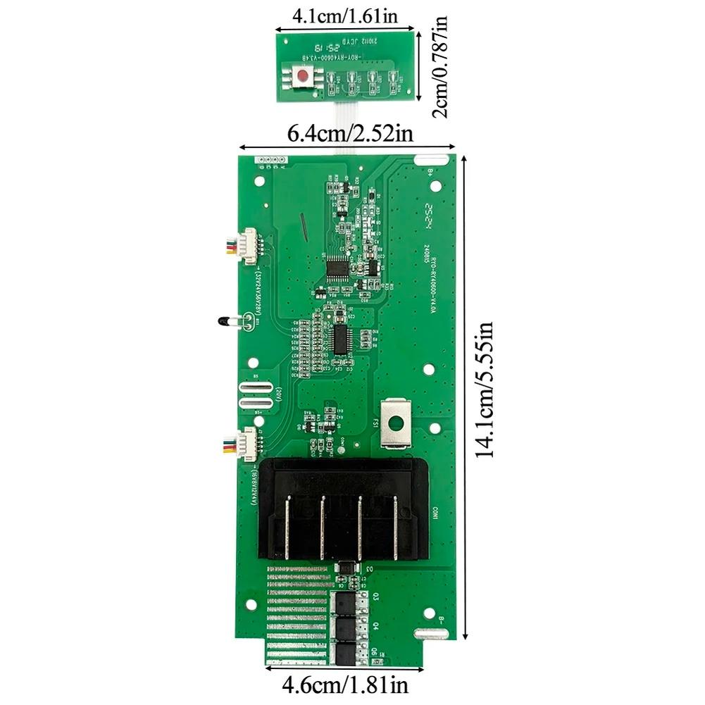 For Compatible Tool 40V Battery Protection Board OP4040 with Plastic Case Holding 20 Li ion Cells and Protection PCB