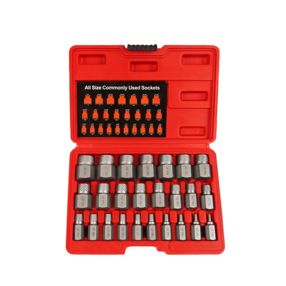 25Pcs Double Head Screw Extractor Set Easy Out Screw Remover Set  Removing Stripped