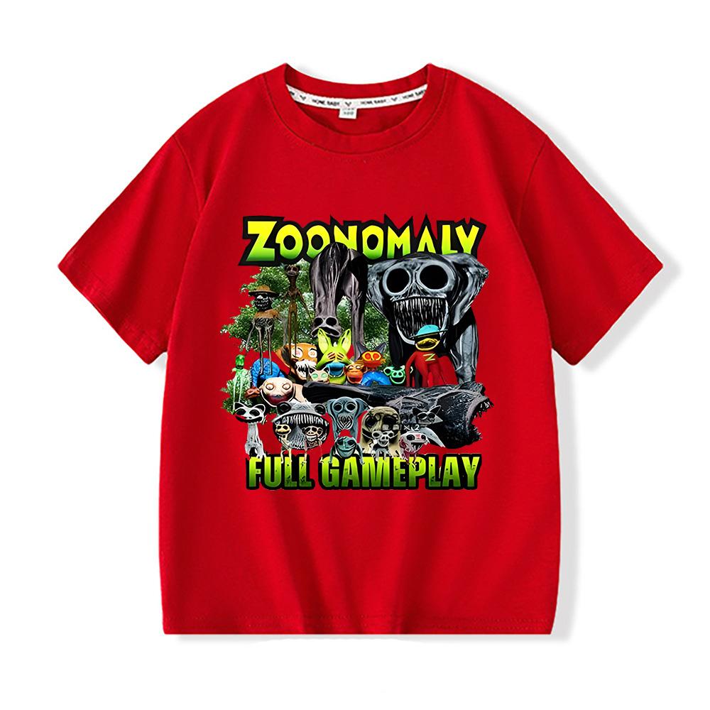 Hot Horror Game Zoonomaly Print Anime Children Unisex Tees Fashion T-shirts for Girls/Boys Cotton Short Sleeve Graphic Costumes