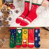 Снежные рождественские носки Утолщенные носки Санта-Клауса Милые носки с рождественской елкой Женские