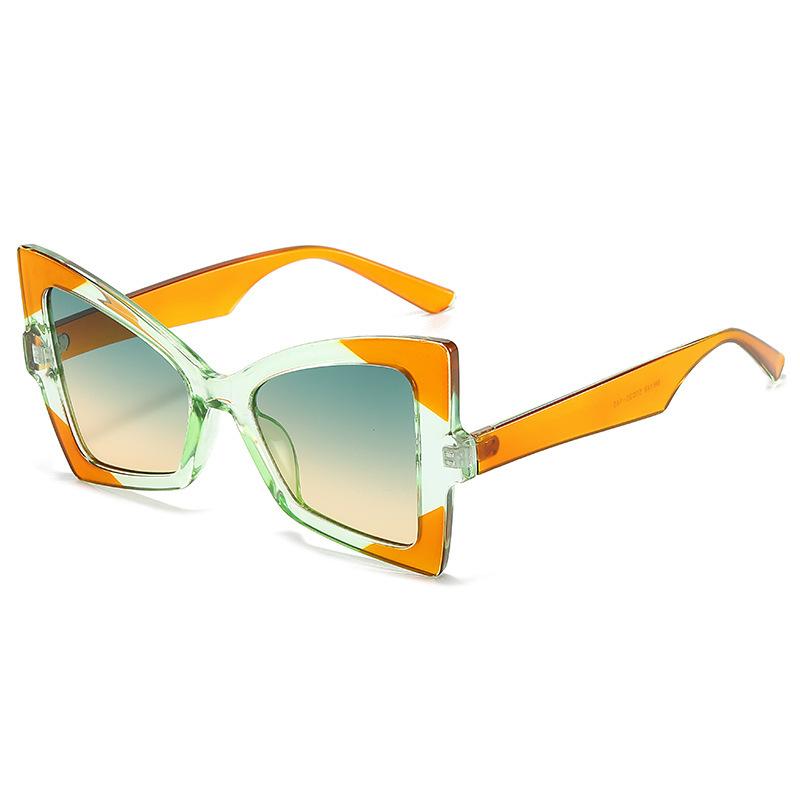 Винтажные женские солнцезащитные очки «кошачий глаз» с градиентным леопардовым принтом, брендовые, с контрастным дизайном оправы, в стиле панк, мужские солнцезащитные очки UV400