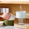 Bamboo Joint Glass Cup Heat-resistant Coffee Straw Cup Souvenir Gift Water Cup