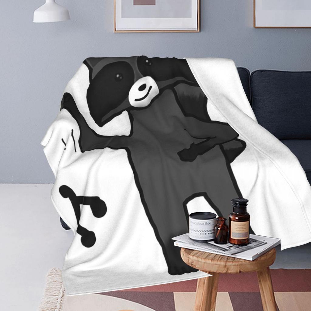 Pedro Raccoon Dance Meme Blankets Flannel Sofa Throw Blanket Super Soft for Couch Bedding Outdoor Throws Bedspread Quilt